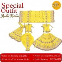 Radha Krishna Dresses Yellow