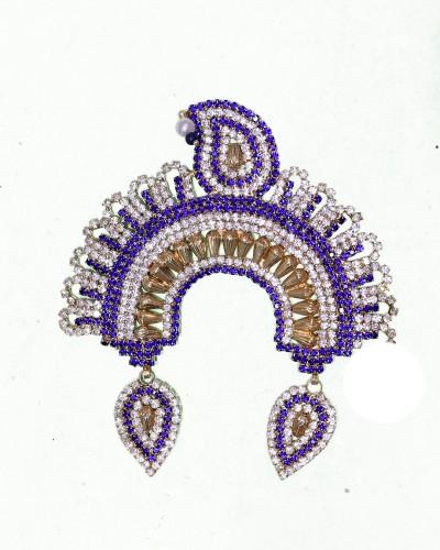 Chandrika For Radha Rani In Royal Blue Colour
