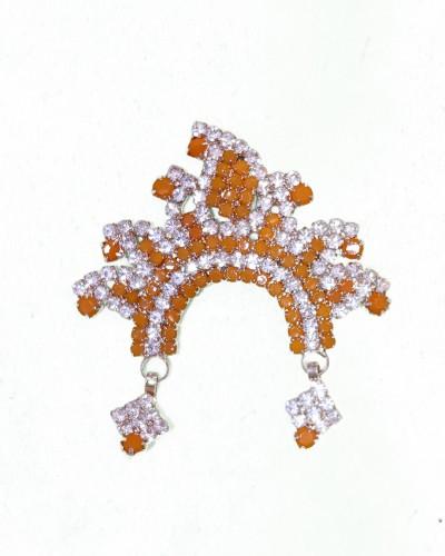 Chandrika For Radha Rani In Orange, Green Colour