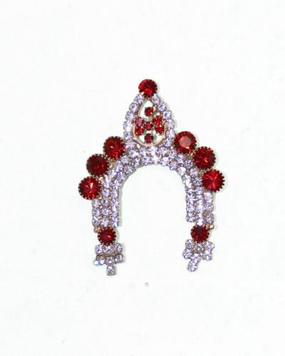 Chandrika For Radha Rani In Red Stone