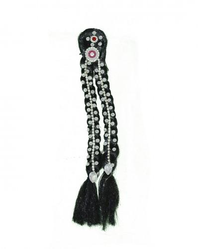 Hair For Radha Rani With Stone Work