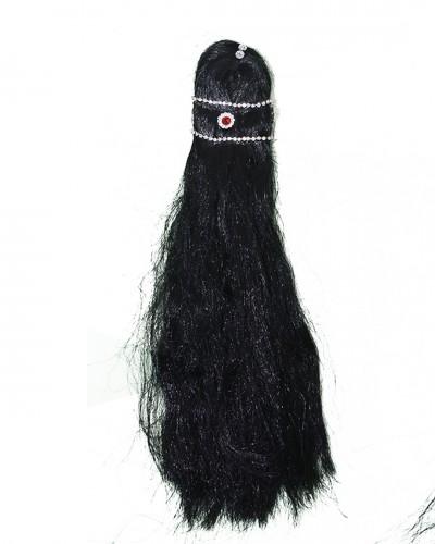 Hair For Radha Rani In Simple Stone Work