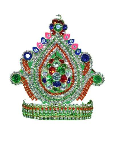 Multicolor Stone Studded Radha Krishna Crown Deity Shringar Mukut