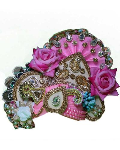Designer Laddu Gopal Pugree in Pink Color