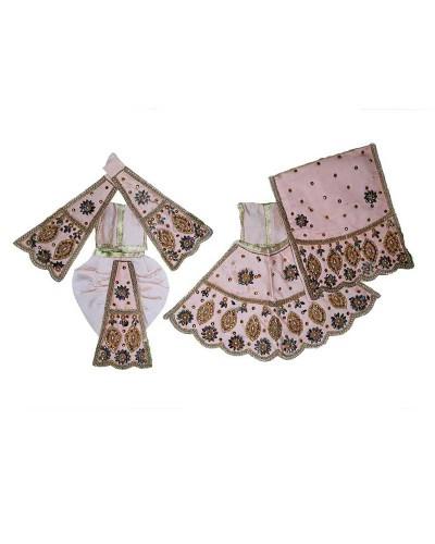 Designer White Radha Krishna Dress for Divine Celebrations