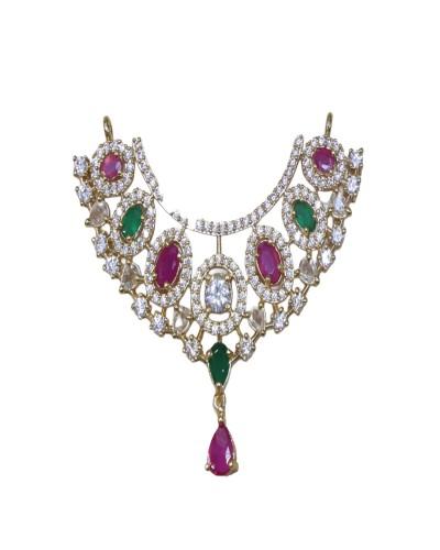 AD mala in pink, green colour  for laddo gopal , radhakrishna in green 
