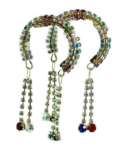Colorful Crystal Chain Drop Bracelets Multi-stone Hand Bracelets