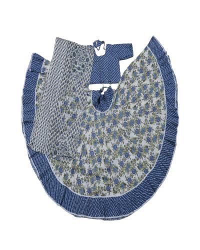 Beautiful Printed Gopi Dress with 10 Meter Ghera | Radha Krishna Poshak