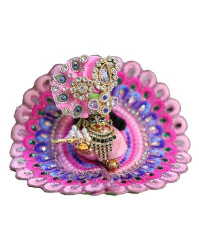 Luxurious Bal Gopal Poshak Opulent Pink Dress With Intricate Peacock Motif For Special Occasions