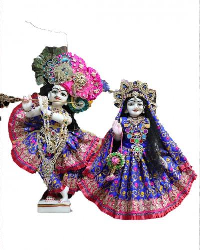 Radha Krishna dress in blue 