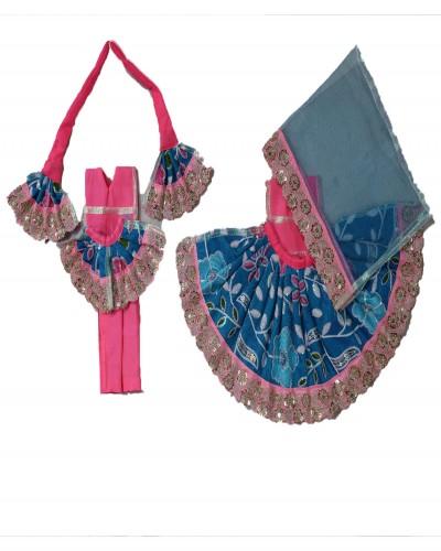 Radha Krishna Dress In Blue Pink 