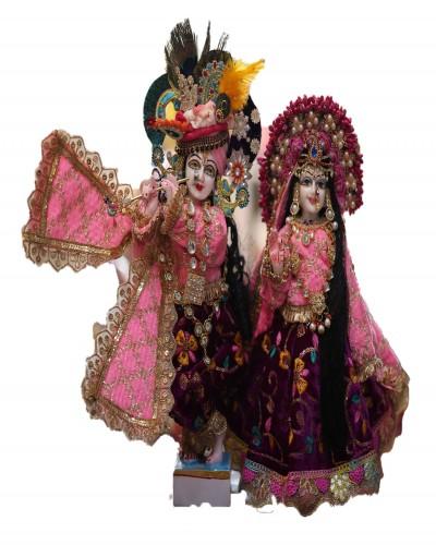 Radhakrishna dress for winters in pink mehron