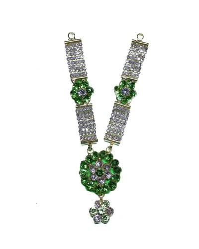Green & Purple Stone Bar Adornment Sparkling Crystal Piece