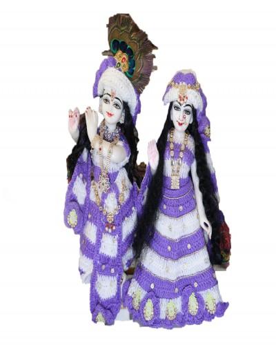 Radha Krishan Dress In Blue White For Winters in Tuensang