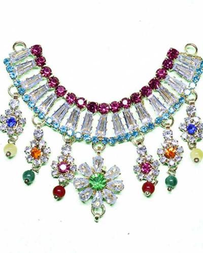 Elegant Rhinestone Foliage Adornment Sparkling Crystal Piece
