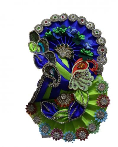 Laddo Gopal Pagdi In Blue Green, Yellow, Pink