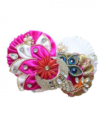 Pagdi For Laddo Gopal In Pink, Green Yellow, Red Yellow