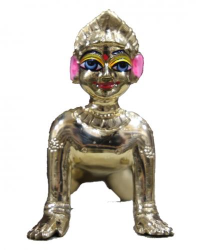 Radha Rani In Asth Dhatu With Eyes Paint