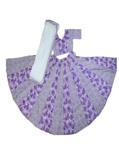 Special Chitra Sakhi Gopi Dress With Floral In Purple Colour With 7-meter Flare 