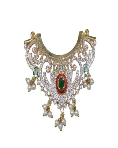 AD mala with green stone for laddo gopal , radhakrishna in green 