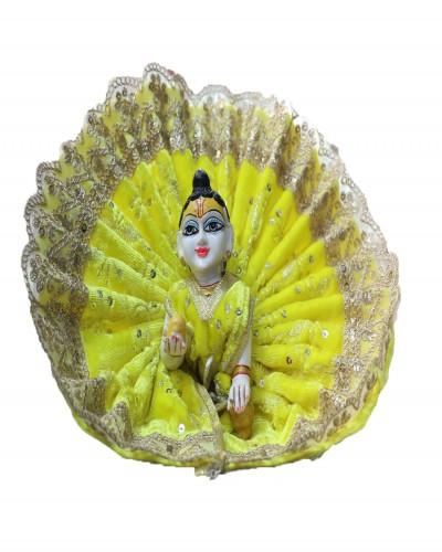 Laddo gopal dress for winter in  yellow and orange