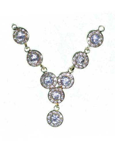 Elegant Y-Shaped Crystal Jewelry Piece Clear Stone Accessory