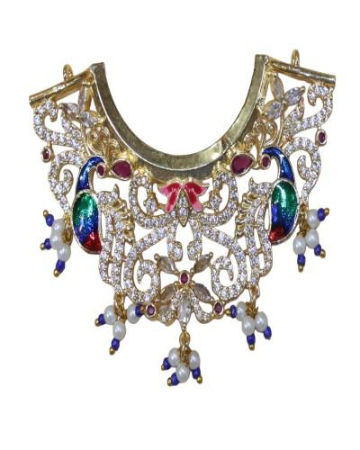 Beautiful peacock AD mala for radhakrishna, laddo gopal 