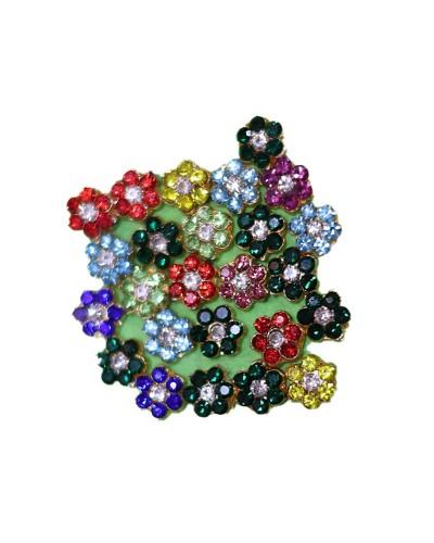 Decorative Stone Flower Stickers Multicolor Embellishments For Krishna Idol