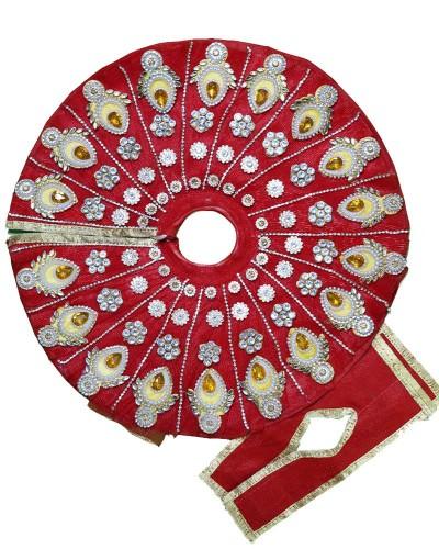 Royal Red Embroidered for Laddu Gopal Dress Heavy Stone Work