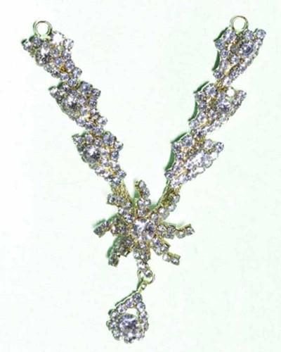 Elegant Rhinestone Leaf Cluster Jewelry Piece Sparkling Accessory