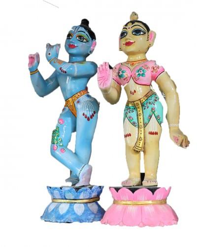 Radha Krishna In Skin Paint Colour