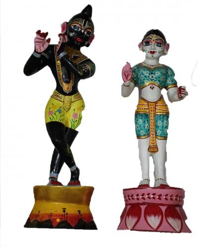 Radha Krishna With Body Skin Paint