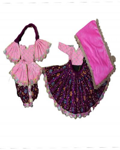 Radhakrishna Dress For Winter In Pink Mehron  in Thanjavur