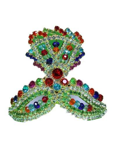 Rainbow Gemstone Spiritual Adornment Divine Murti Crown