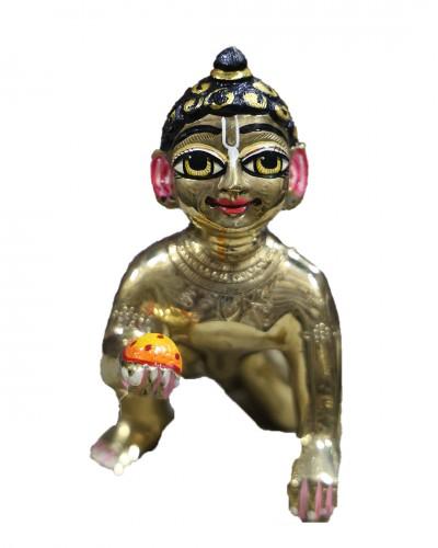 Laddo Gopal In Asth Dhatu With Normal Shringar