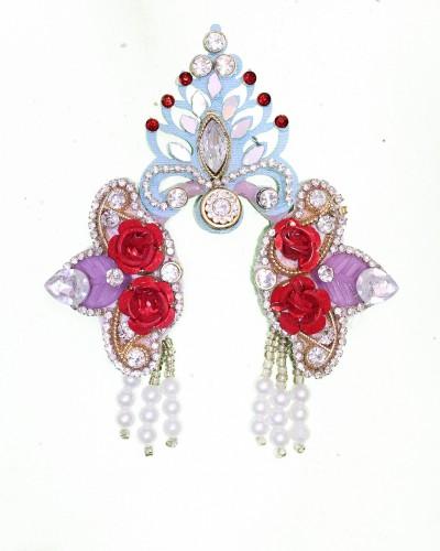 Chandrika For Radha Rani In Blue, Green, Yellow Colour 