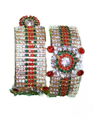 Sparkling Rajwadi Design Deity Hand Jewelry Enhances The Beauty Of Your Krishna Or Radha Idols
