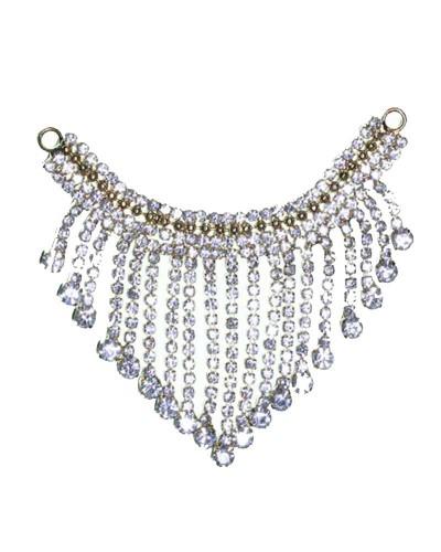 Dazzling Crystal Accessory Semi Circular Decorative Piece