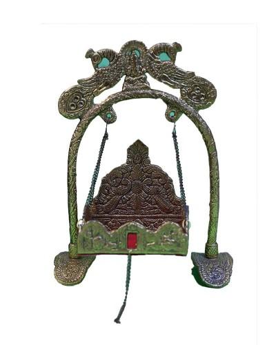 Antique Finish Metal Palna For Bal Gopal Decorative Jhula For Janmashtami & Auspicious Occasions