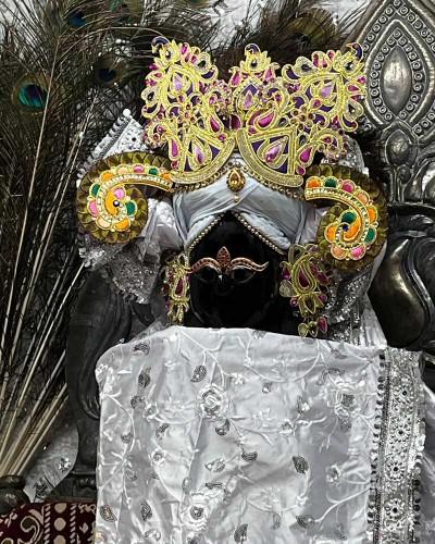 Buy Gray Poshak for Radhaballav Ji Online Heavy Work Design
