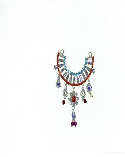 Colorful Crystal Fringe Adornment Semi-Circular Decorative Jewelry