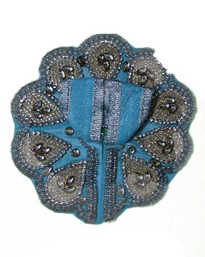 Elegant Bal Gopal Dress In Aqua Blue With Delicate Silver Work