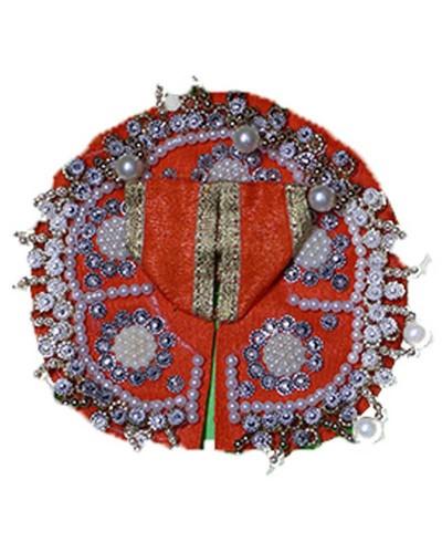 Elegant Bal Gopal Dress In Orange With Intricate Bead Embellishments