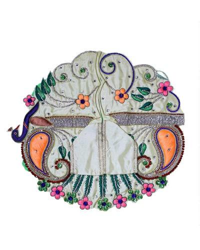 Elegant Laddu Gopal Poshak With Pink & Orange Floral Embroidery