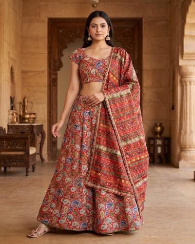Premium Red Colour Gopi Dress 