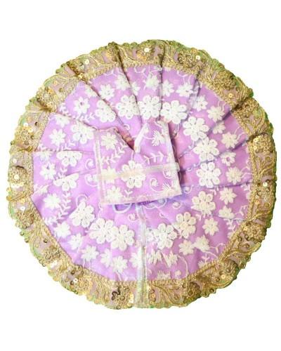 Graceful Lavender Laddu Gopal Dress With White Floral Embroidery
