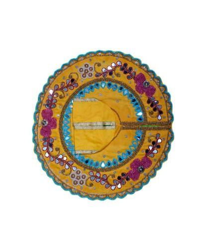 Yellow Laddu Gopal Dress with Zari Work