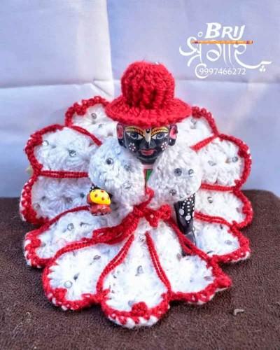 Woolen Flower Dress for Kanha Ji
