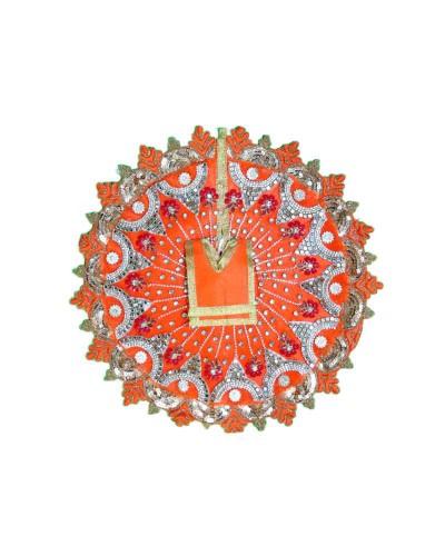 Orange Laddu Gopal Dress with Stone and Bead Work