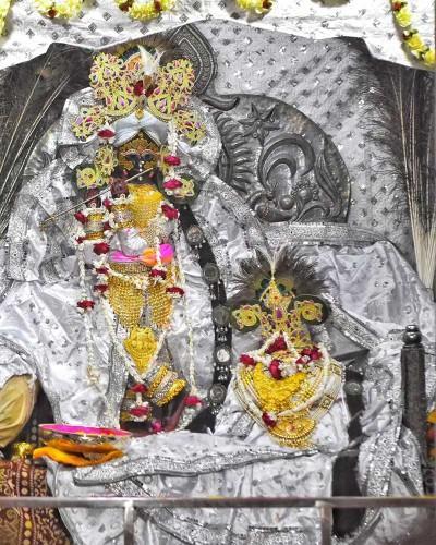 Purchase Embroidary white Poshak for Radhaballav Ji Sharad-Utsav